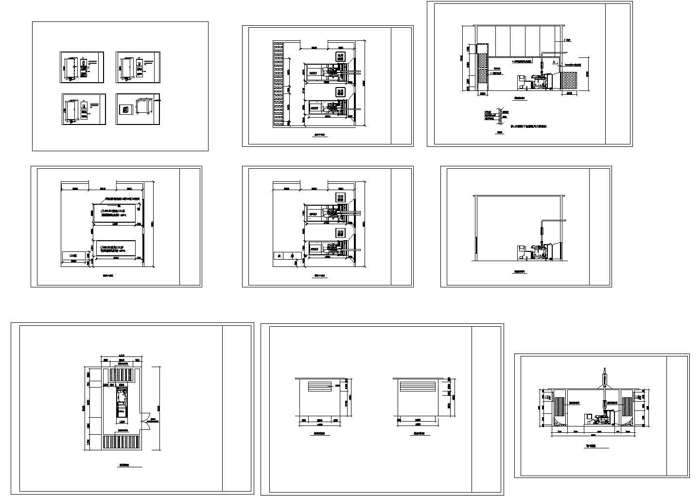 某柴油发电机房建筑设计施工CAD全套图纸
