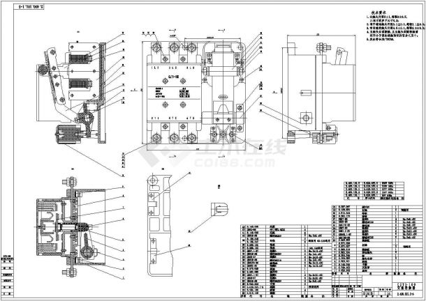 某标准型交流接触器设备电气原理设计施工CAD图纸-图一