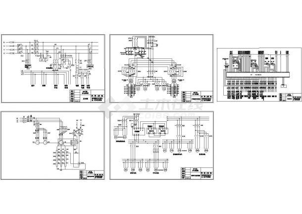 某标准型40T多用途门机设备电气原理设计施工CAD图纸-图一