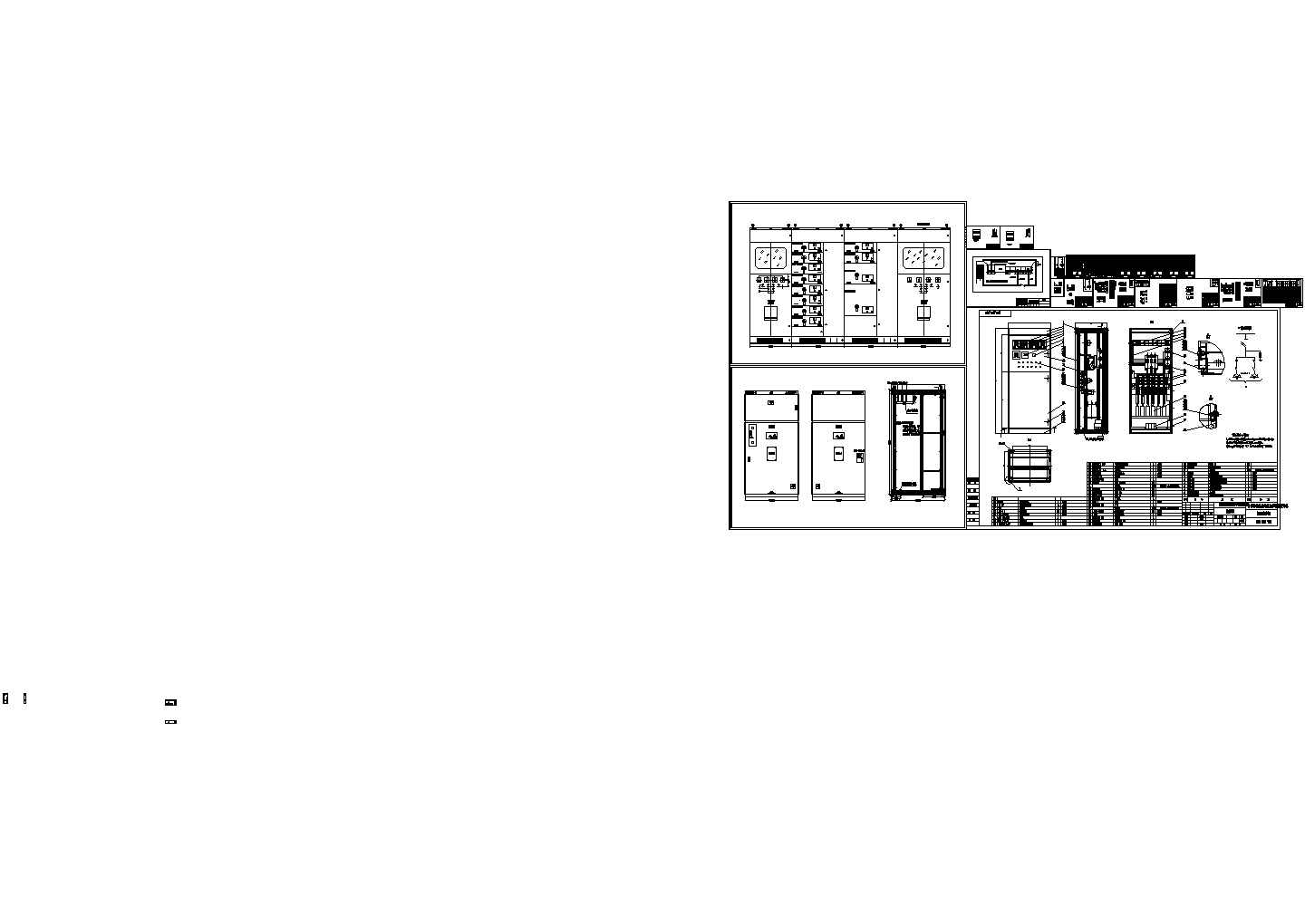 某标准型低压开关柜设备电气原理设计施工CAD图纸
