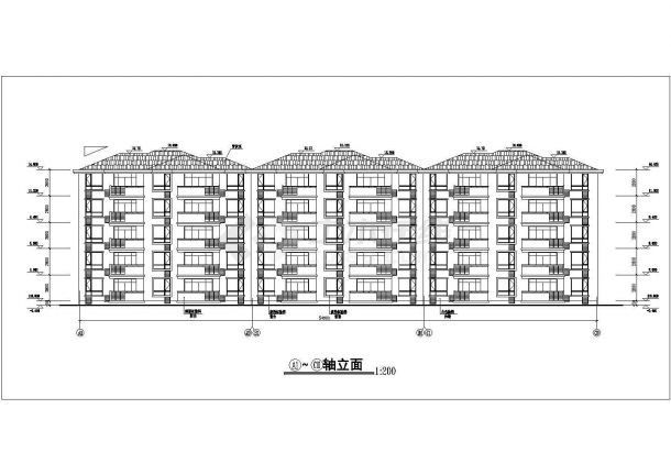 昆明市南川家园小区6层砖混结构住宅楼全套建筑设计CAD图纸-图一