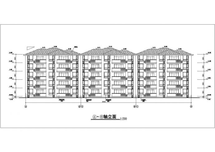 昆明市南川家园小区6层砖混结构住宅楼全套建筑设计CAD图纸_图1