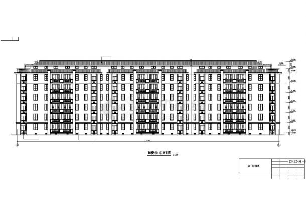 乐山市某现代化小区6层砖混结构住宅楼建筑设计CAD图纸-图一