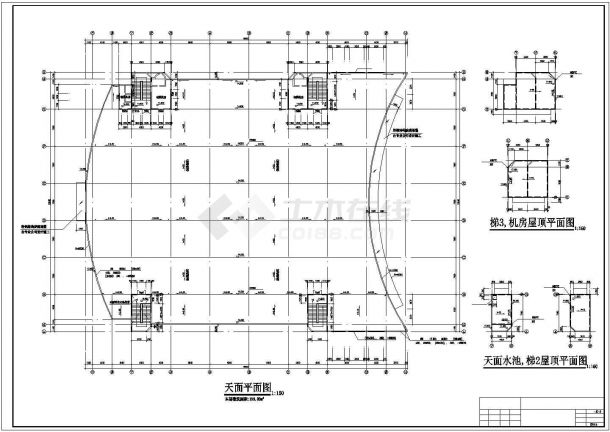 莆田市某1.4万平米三层框架结构五金批发市场建筑设计CAD图纸-图二