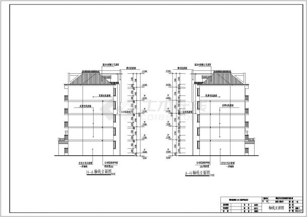 攀枝花市某小区5000平米左右5层砖混结构住宅楼建筑设计CAD图纸-图一