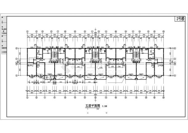 上海市某居住区4000平米6层砌体结构住宅楼全套结构设计CAD图纸-图一