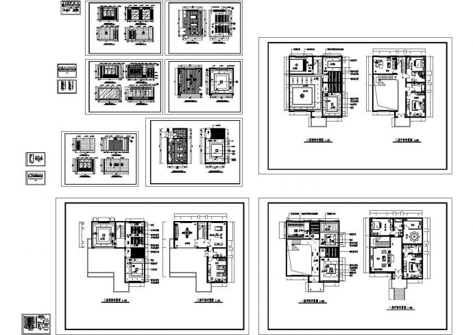 三居室室内装修设计cad全套平面施工图_图1
