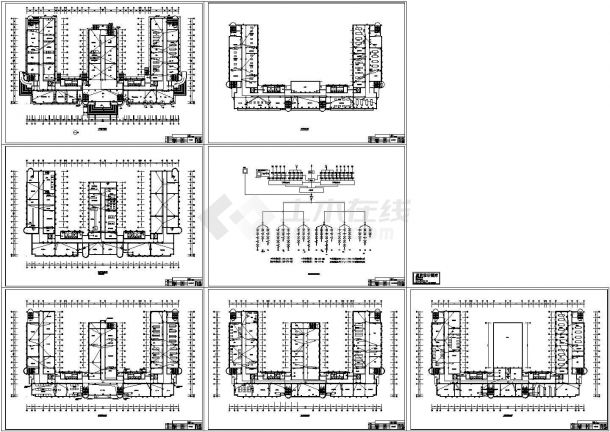 山东某高等技术学院5层教学楼电缆电视系统设计CAD施工图-图二