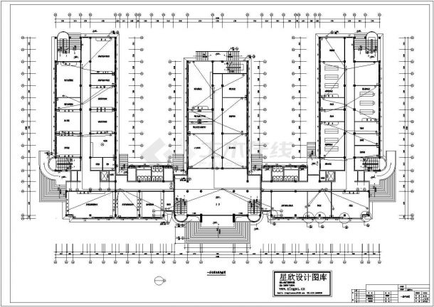 石家庄某学院实验楼首层电视电缆系统设计CAD施工图-图一