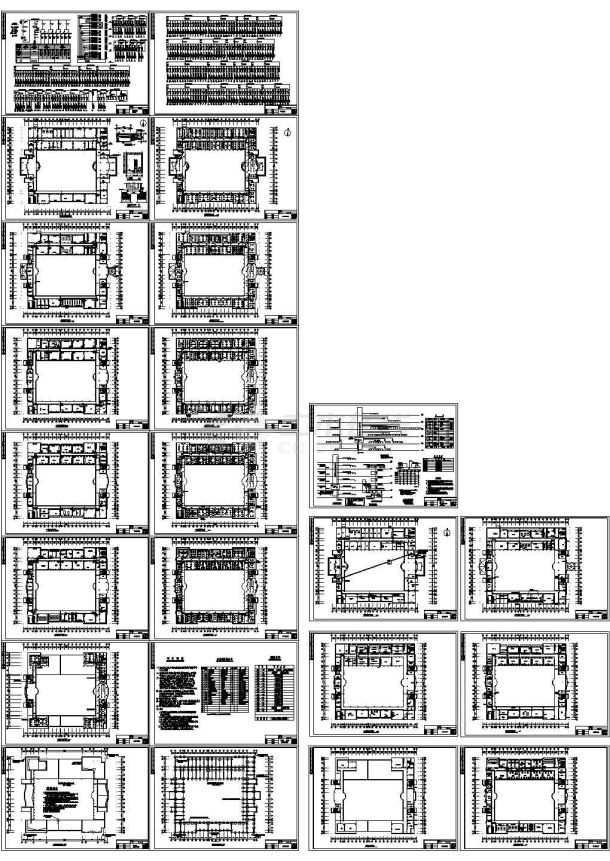 郑州某大学6层医学实验楼强弱电气系统设计CAD施工图-图一