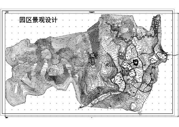 某大型农家乐旅游景观小区规划设计cad总平面施工图（甲级院设计）-图二