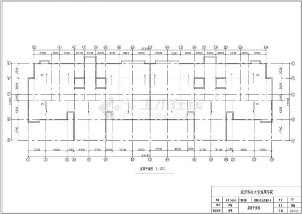 9200平米10层框架填充墙结构住宅楼建筑+结构设计CAD图纸-图一