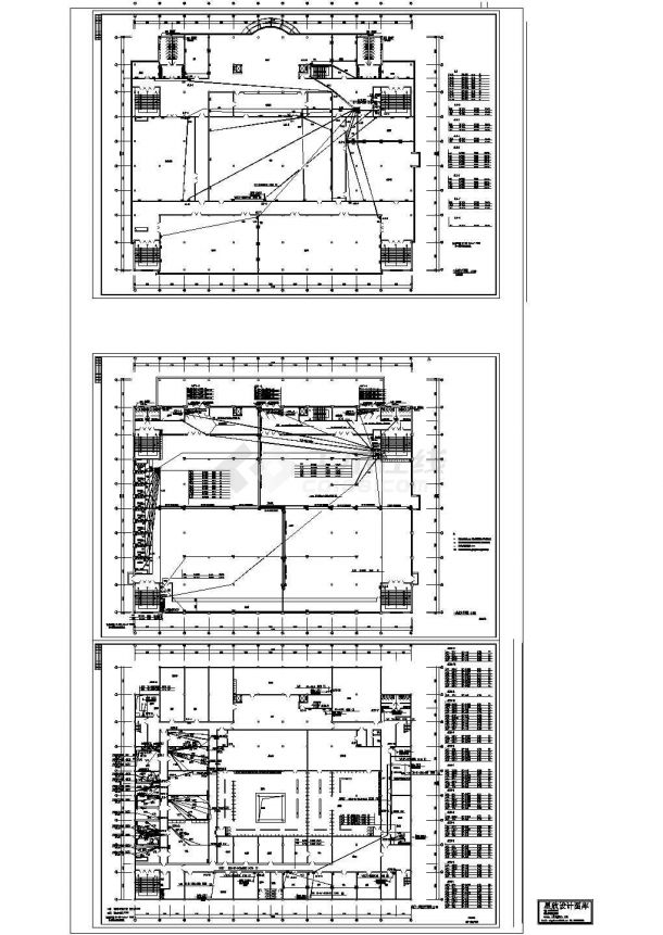绵阳市某实验中学6层教学楼动力平面设计CAD施工图-图一