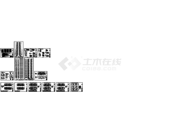 某地34层住宅楼整套电气设计cad施工图(含屋面防雷平面图)-图一