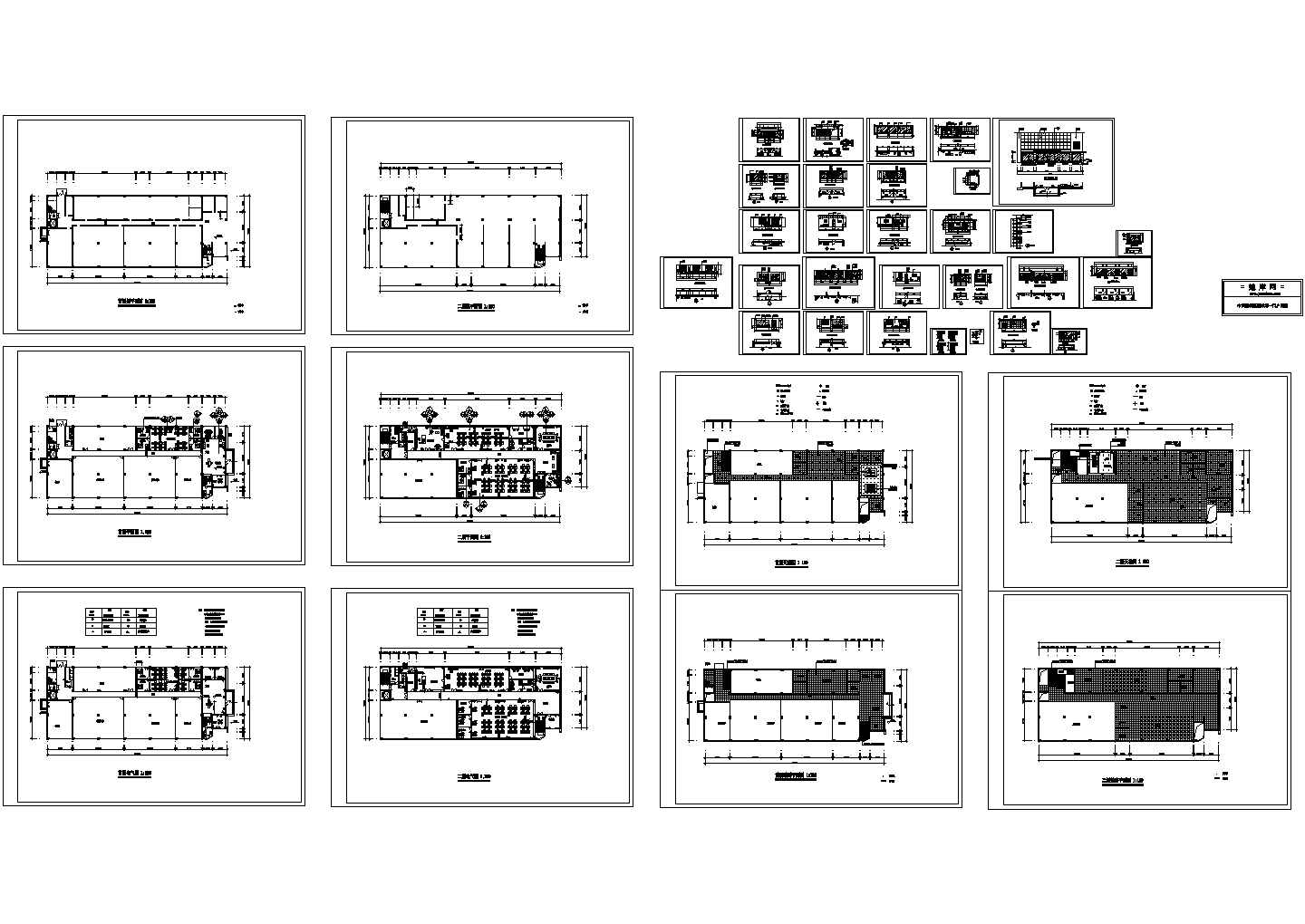 厂房设计_某多层厂房办公室室内装修设计cad全套施工图（标注详细）