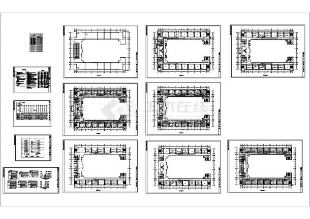 上海普陀区某私立中学6层教学楼电气系统设计CAD施工图-图二