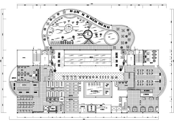 某大型水疗城建筑规划设计cad总平面施工图纸（甲级院设计）-图一
