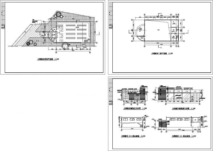 南京某大型连锁超市建筑设计施工CAD全套图纸_图1
