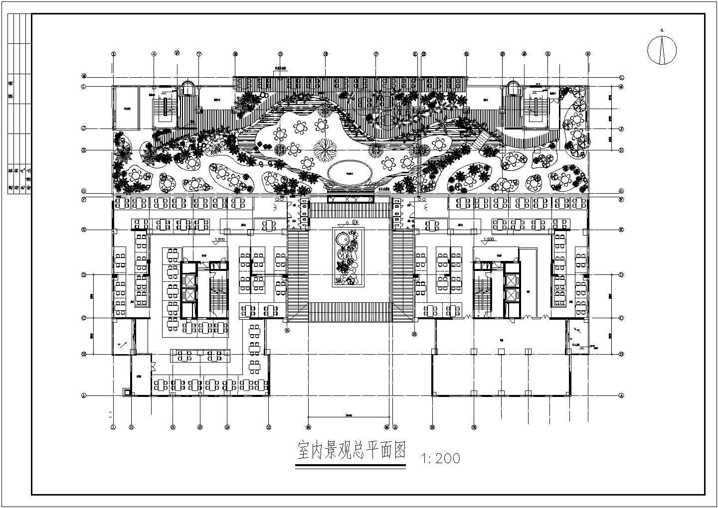 某商务会所室内景观设计方案图纸