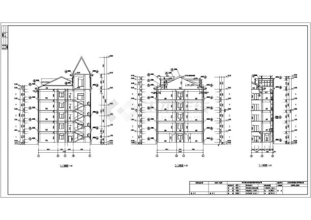 济南市某小区6000平米五层框架结构学生宿舍楼建筑+结构设计CAD图纸-图二
