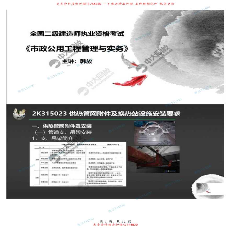 2K315020城镇供热管网工程施工完整讲义考点知识梳理全套详细-图一