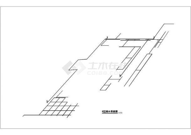 某景观广场排水设计cad施工详图（含2个分区设计）-图一