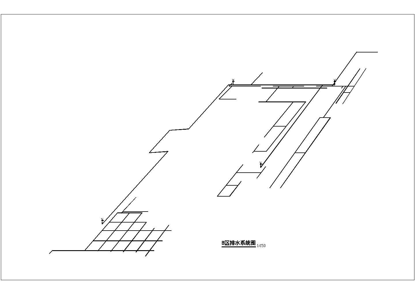 某景观广场排水设计cad施工详图（含2个分区设计）