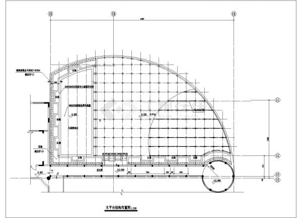 西安市汇鑫大厦屋顶的景观花园平面设计CAD图纸-图二