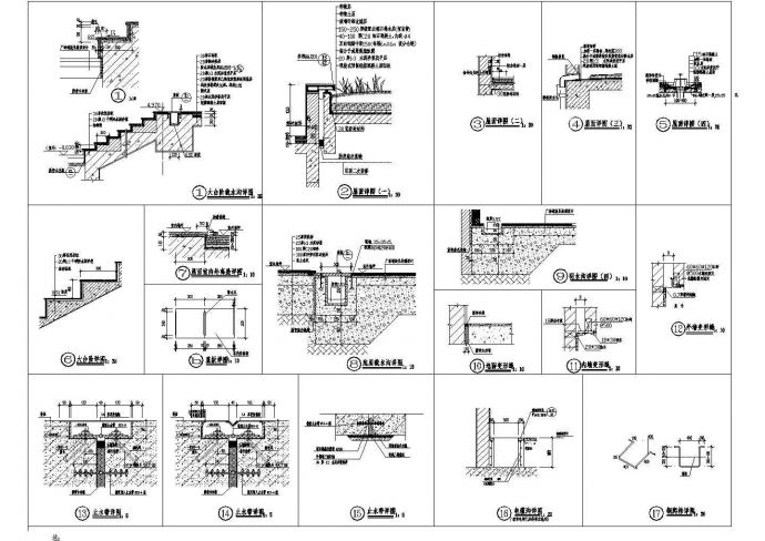 典型水沟设计cad施工详图（含多种类型设计）_图1