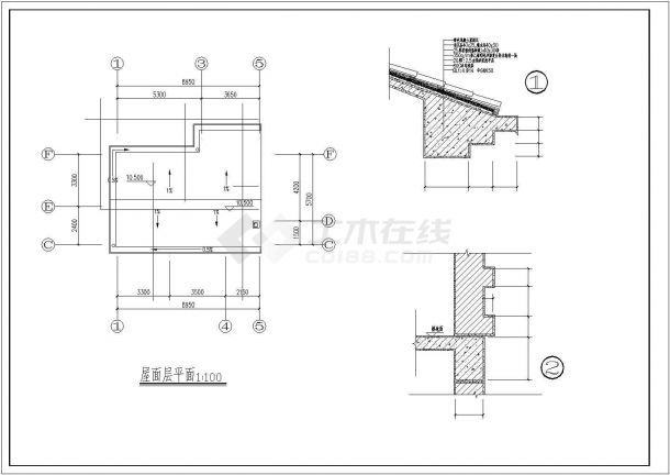 大同市光安村4层砖混结构私人别墅全套建筑设计CAD图纸-图二