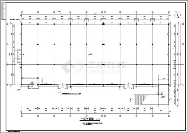 2202.8平米厂房全套建筑设计施工图-图一