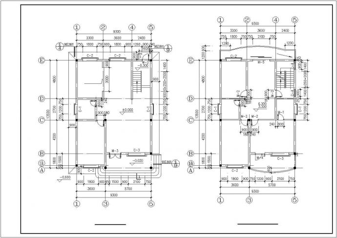 乌鲁木齐市平安村3层砖混结构单体别墅建筑设计CAD图纸（含阁楼）_图1