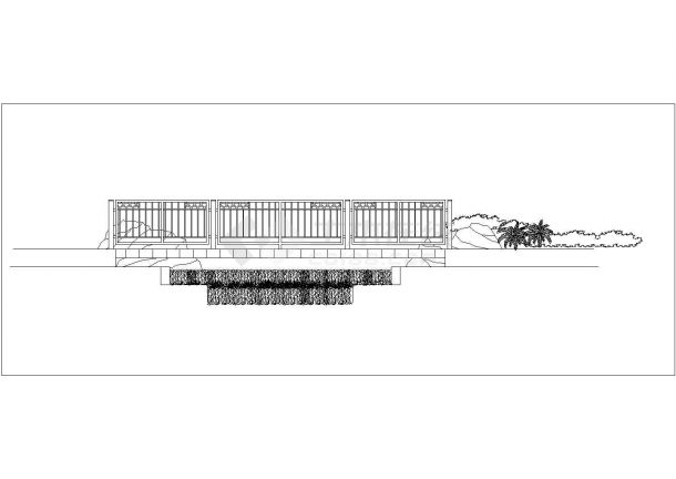 某水景广场木栈台设计cad建筑施工详图-图二