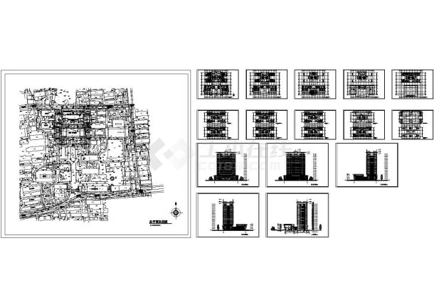 中国药大研究生实验楼建筑施工设计CAD全套图纸-图一