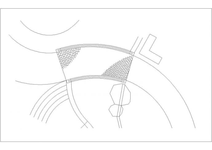 某弧形木栈桥设计cad建筑施工详图_图1