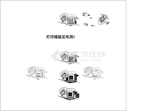 某茶厂及茶坊景观设计图及绿化设计图（包括古建筑门头及建筑）-图二