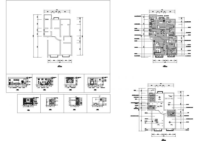 简单两居室室内装修设计cad施工图纸_图1