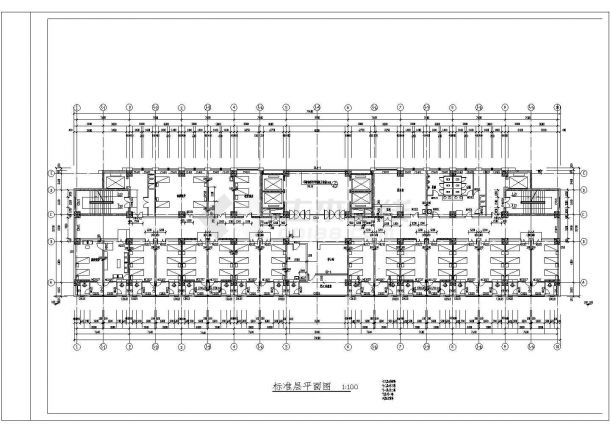 扬州保定市某乡镇医院建筑施工设计CAD图纸-图一