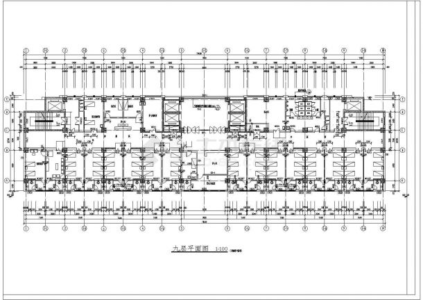 吉林省某市人民医院建筑施工CAD图纸-图二