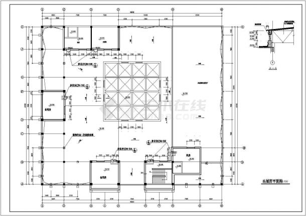 信阳市某乡镇卫生所全套平面施工设计CAD图纸-图二
