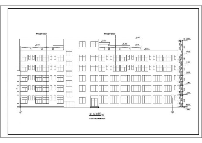 连云港市某乡镇医院门诊及住院楼施工设计CAD图纸_图1