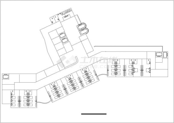 湖南长沙南大医院方案平面设计CAD图纸-图二