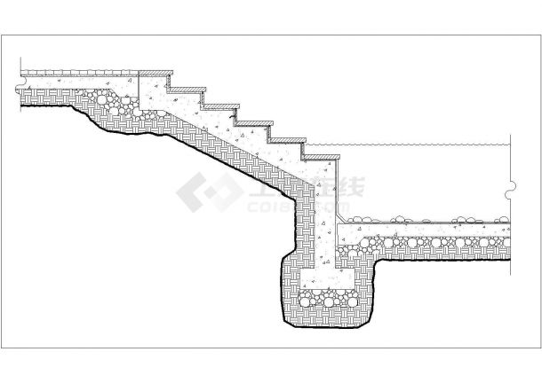 某景观台阶设计cad 建筑施工详图-图二
