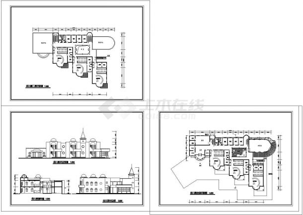 某六班幼儿园二层教学楼设计cad建筑方案图（甲级院设计）-图一