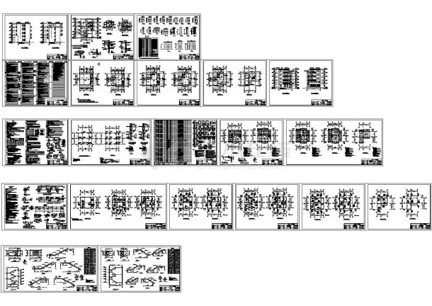 某四层框架结构私人住宅楼设计cad全套建筑施工图（ 含设计说明，含结构设计）-图二