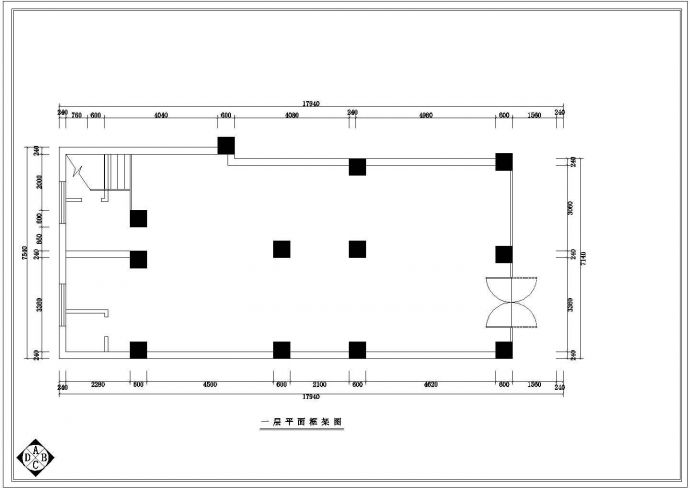 梅河口市某美容院全套室内装修设计CAD图纸_图1
