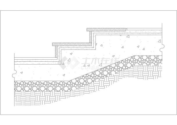 某景观台阶设计cad建筑立面施工图（英文标注）-图二