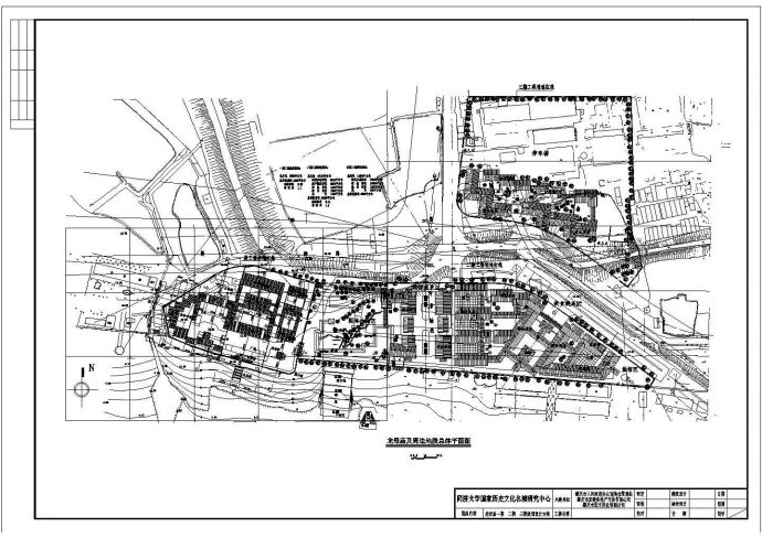 古代建筑龙母庙整套CAD设计图纸(含龙母庙及周边地段总体平面图)_图1
