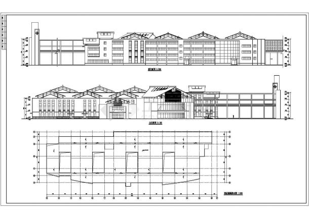 湖北省荆州市某二甲医院门诊综合楼整体施工设计CAD图纸-图二