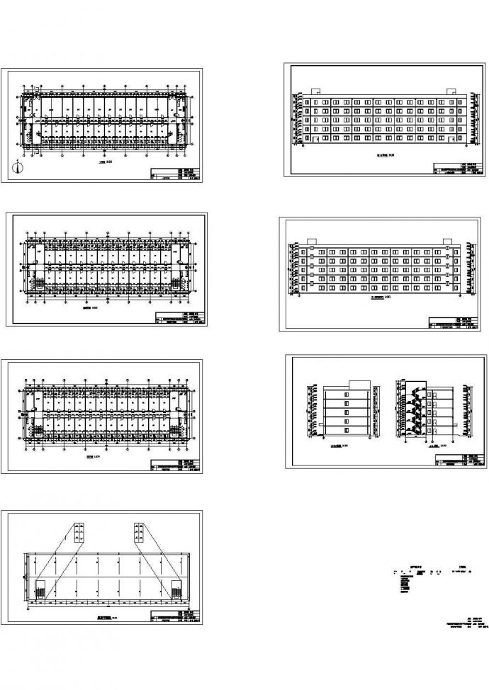河南某五层框架结构公寓楼建筑施工设计CAD全套图纸_图1